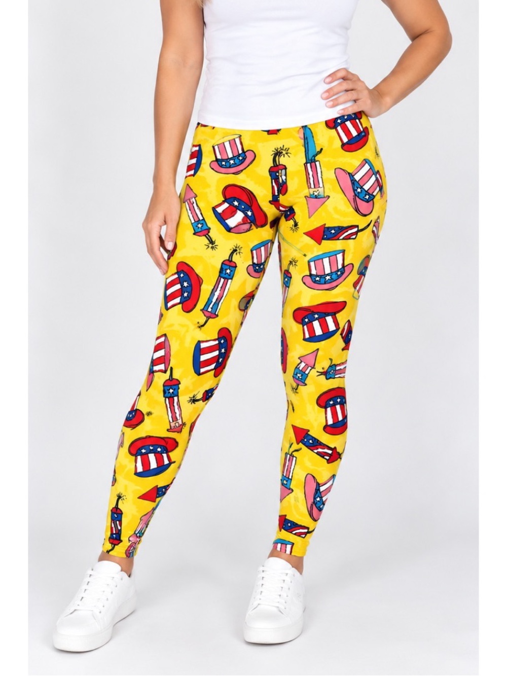 LuLaRoe Leggings – Patriotic Americana Print 🇺🇸 size TC (12-18)